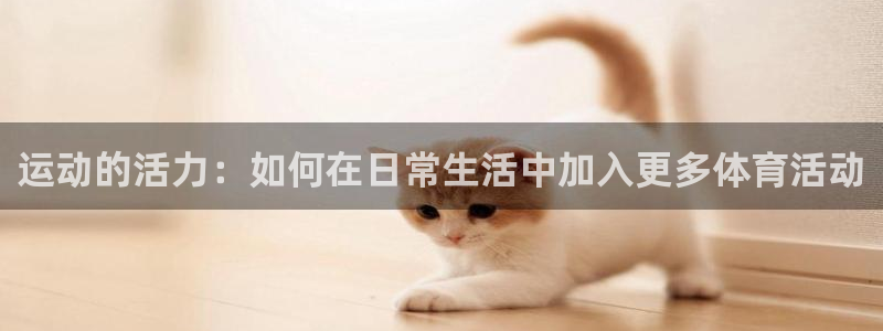上海意昂5Kgame汽车电子有限公司：运动的活力：如何在日常生活中加入更多体育活