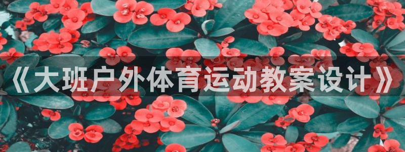 意昂5Kgame2登录：《大班户外体育运动教案设计》